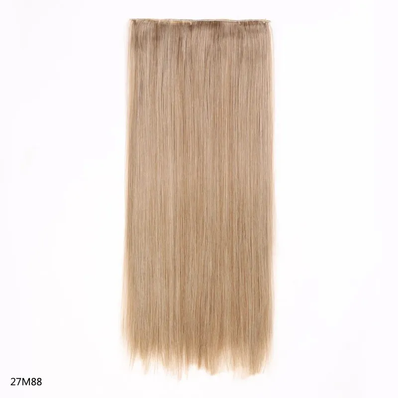 Synthetic 24 Inch Long Straight Clip in Hair Extension Seamless Natural Looking Easy Install Women’s Hairpieces for Daily Wear