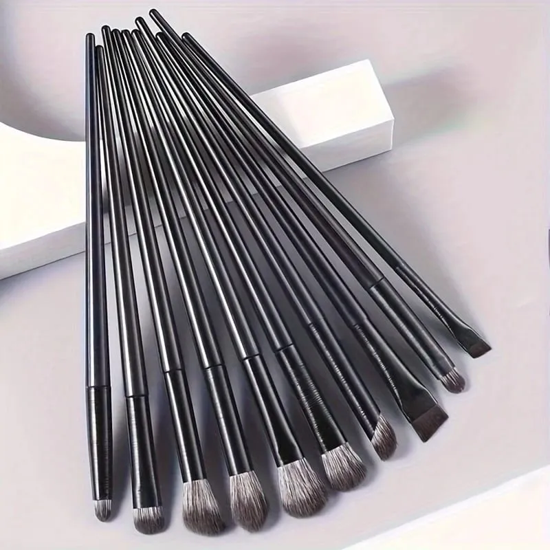 10pcs Soft Hair Eye Shadow Brush Set Eye Makeup Halo Dye Sleeping Silkworm Eyeliner Blade Eye Detail Makeup Brush