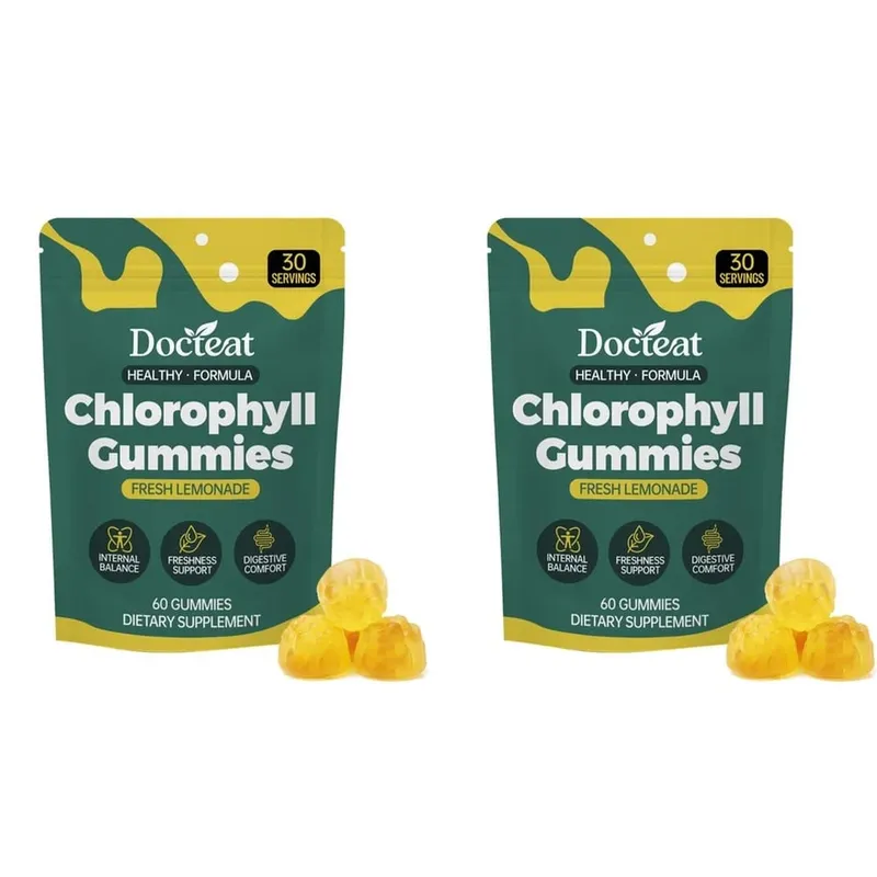 Docteat Chlorophyll Gummies Lemonade Gut Nutrition Balance with Prebiotic Inulin and Apple Fiber Digestive Wellness 60 Gummies — image 8