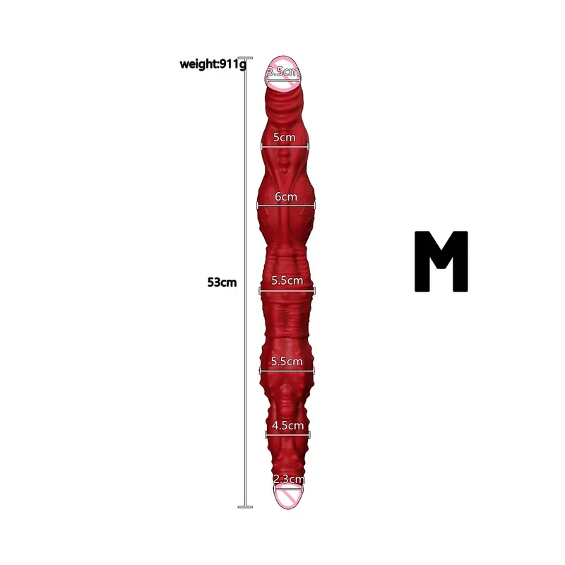 Huge Thick Anal Plug Dildo Double-headed Dick Lesbian Adult Sex Toys Realistic Penis Vagina Clitoris Massage Sexy Veins Design