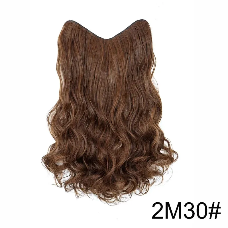 20Inch Synthetic Long Curly Clip In Hair Extensions High Temperature Heat Resistant Fiber Hairpieces for Women Daily Party