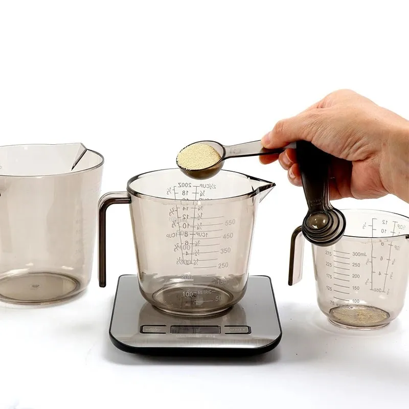 1 Pcs Baking Liquid Measuring Cups PS Scale Cup Plastic Measuring Volume Beaker Kitchen Baking Tools 150/300/600/1000ml