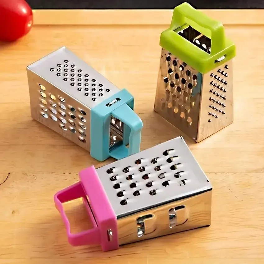 Stainless Steel Mini Cheese Grater Set - Multifunctional Metal Kitchen Tool for Shredding Cheese Garlic Ginger - Food-Safe — image 3
