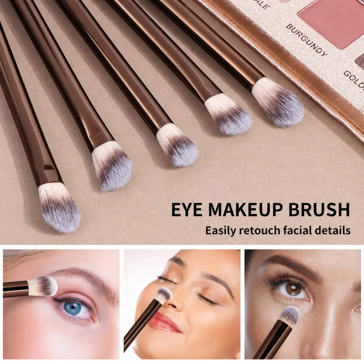 13PCS Makeup Brush Set Soft Bristles for Foundation Blush Loose Powder and Eyelash Grooming Student Essentials Beginner Kit