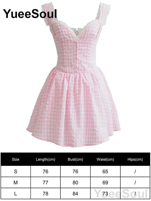 Pink Women's Dress Elegant Evening Birthday Party Female Dresses 2026 Summer New Sweet Cute Y2K Casual High Street Lolita Dress
