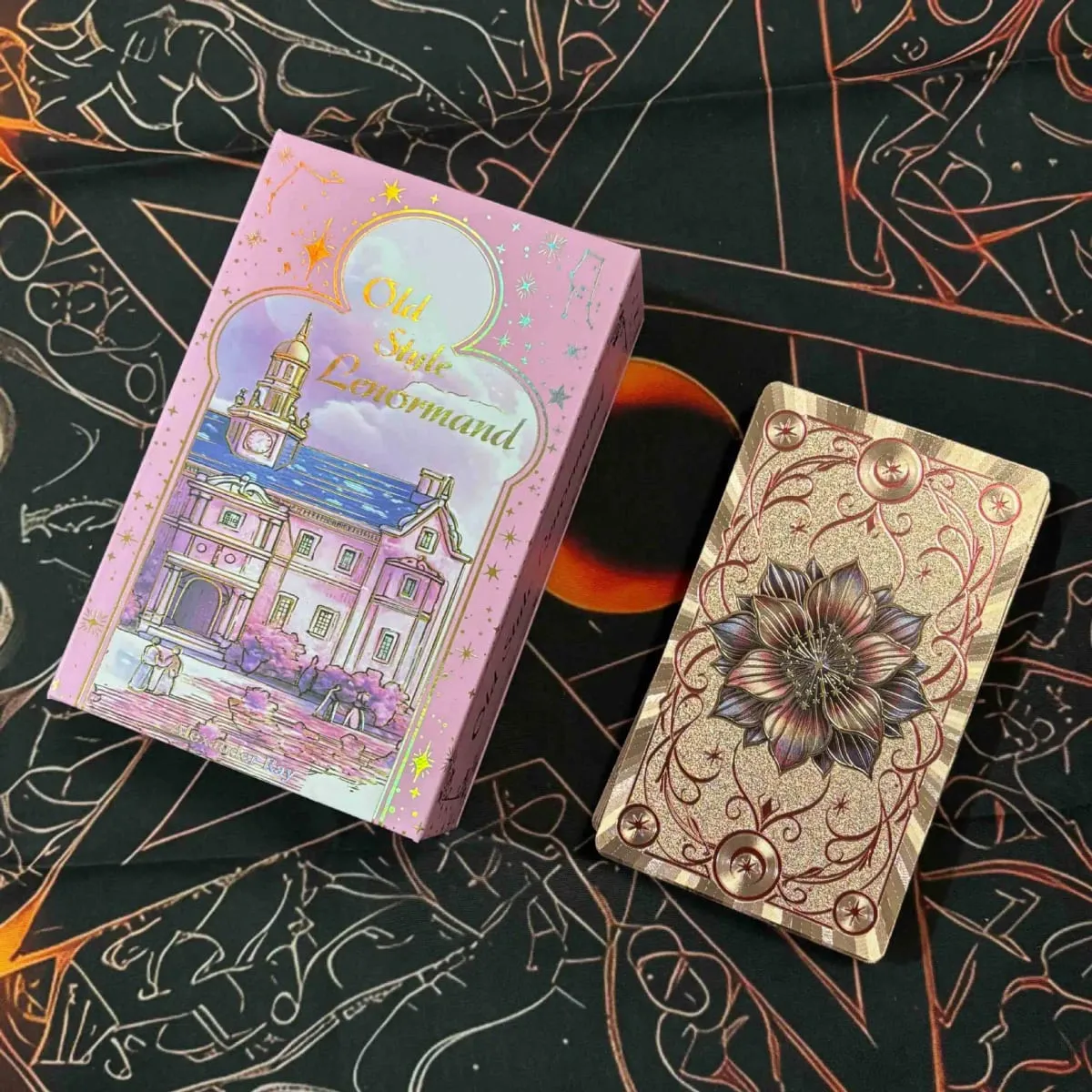 12*7cm Old Style Lenormand Oracle Cards PVC zlatá fólie Věštecký balíček pro začátečníky a profesionály ve starém stylu — image 4