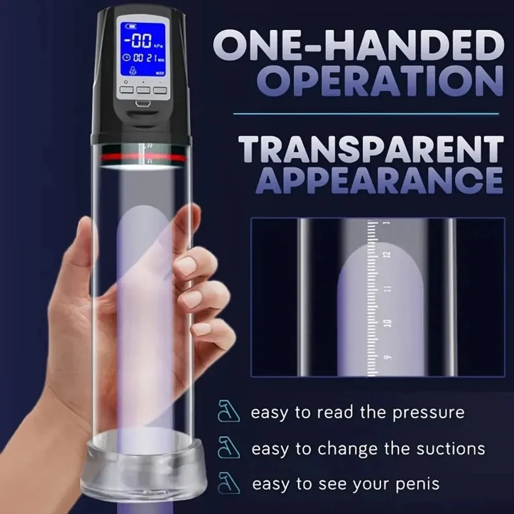 Electric Penis Pump Male Vacuum Suction Massager Delay Enlargement Glans Blowjob Masturbation Adults Sex Toys for Men
