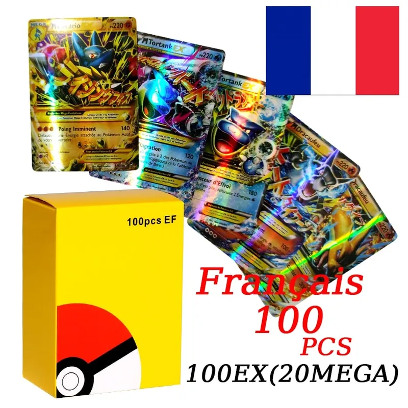 French Version Pokemon Cards VMAX V EX GX MEGA VSTAR Carte Collection Battle Trainer Children's Christmas Toys Gift