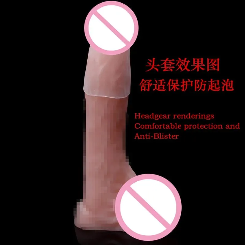 2025 New Penis Sleeves Silicone for Pene Extender Cover Soft Protect Glans Sex Accessories Vacuum Cup Pumps Extension Sext Toys — image 6