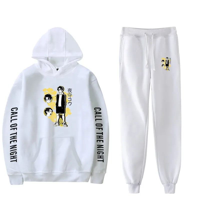 Harajuku Comfortable Call of the Night Print Sweatshirt Sweatpants Suit Hoodies+ Trousers Suit Boys/Girls 2 Piece Set Clothes — image 2
