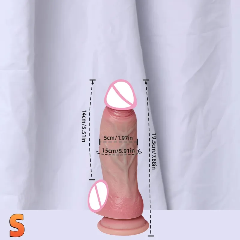New Realistic Soft Double Silicone Big Dildo 2 Colors Penis 3 Sizes Vaginal Masturbation Suction Cup Dick Woman Anal Sex Toy