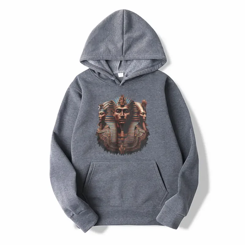 Egyptian Pharaoh Graphic Ancient Egypt Art Meme Hoodie Men Women Vintage Fashion Humor Long Sleeve Hooded Sweatshirts Streetwear