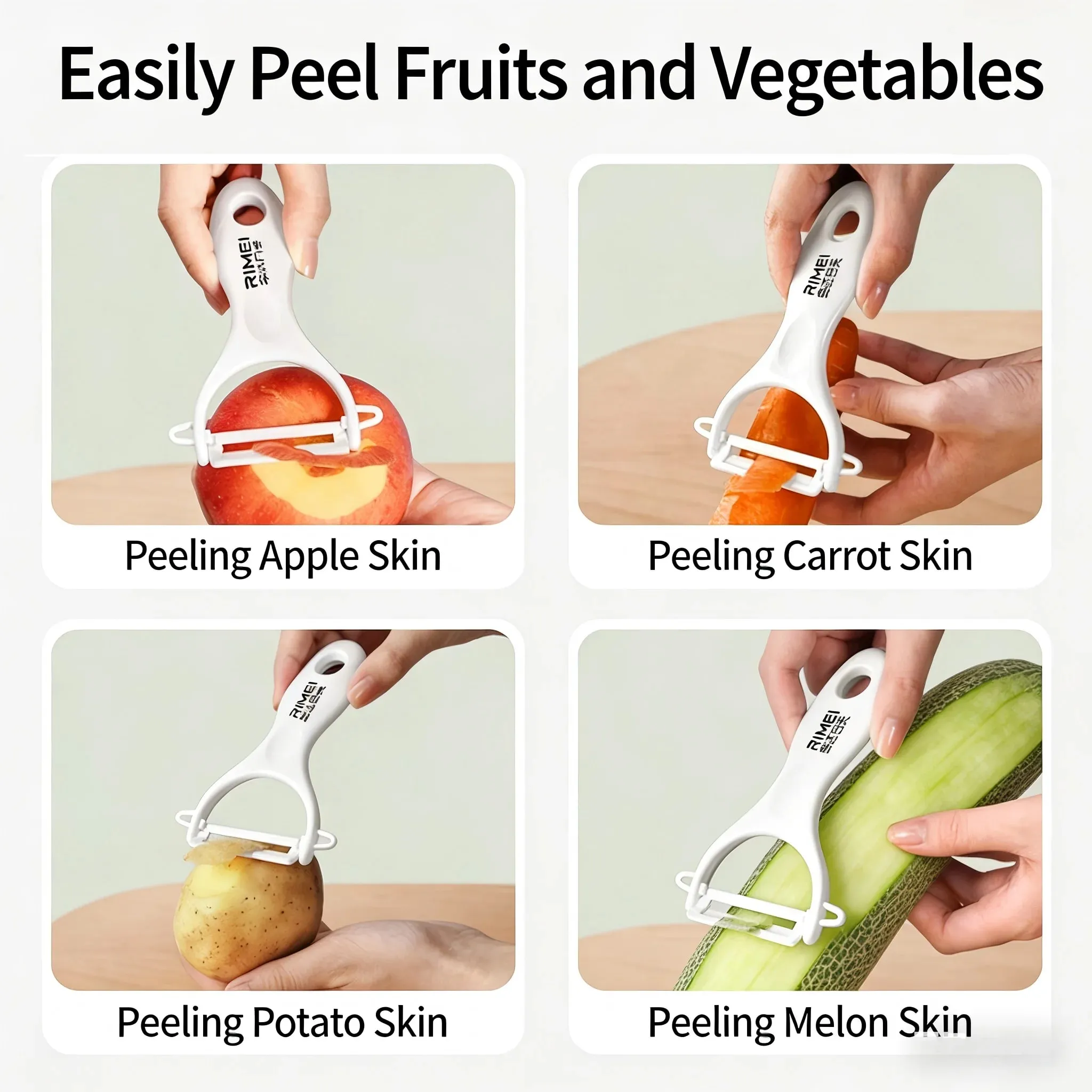 Ceramic Vegetable Peeler Household Kitchen Gadgets Multi-functional Peeler for Potatoes Carrots Cucumbers and Fruits
