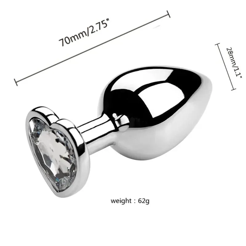 S/M/L Metal Anal Plug Butt Plug Sex Toy Butt Toy for Women Men Couples Gay Adult Game Masturbation Anal Diamond Sex Shop