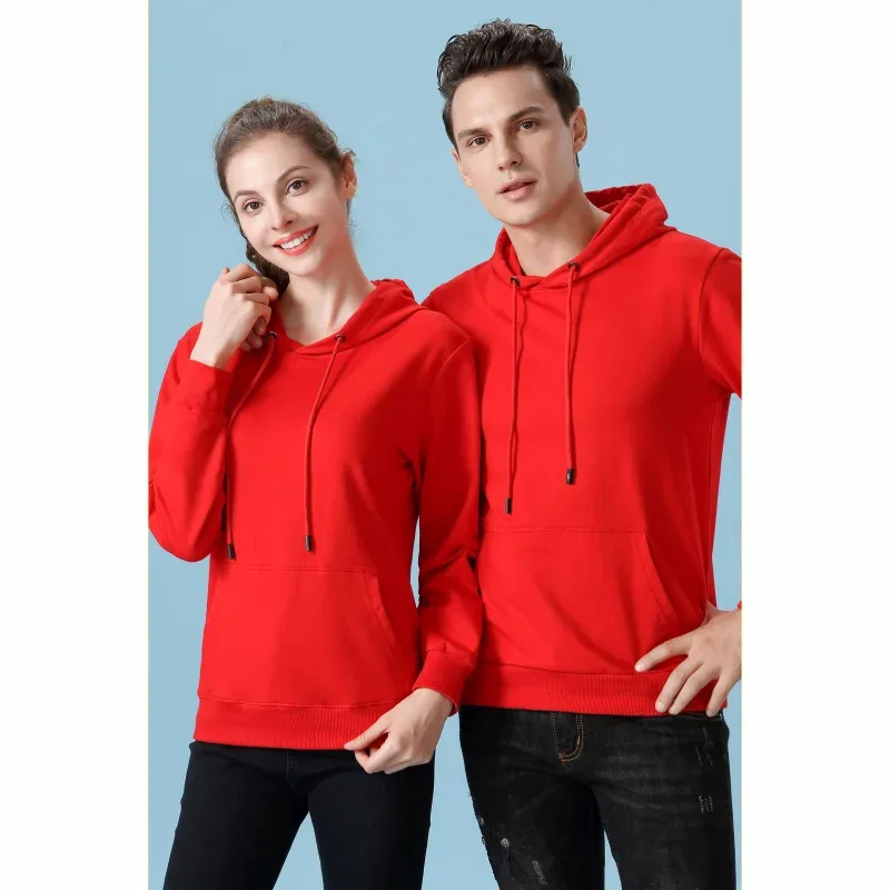 Hoodie Cetak Mode Kualitas Tinggi Logo Kustom Grup Pribadi Merek Bordir Pria dan Wanita Tebal 100% Katun Pulover Bulu — image 4