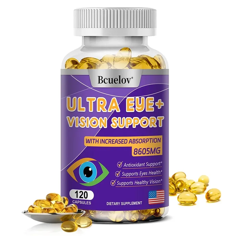 9-in-1 Eye Vitamins Supplement - Lutein Zeaxanthin Blueberry Dry Eyes Eye Fatigue Macular & Night Vision Support for Adults