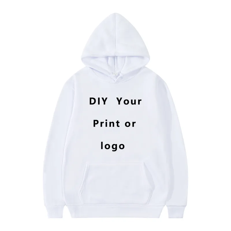 Din egen design Varumärkeslogotyp/bild Personlig anpassad var som helst Män Kvinnor DIY Luvtröjor Sweatshirt Casual Hoody Mode Nytt — image 9