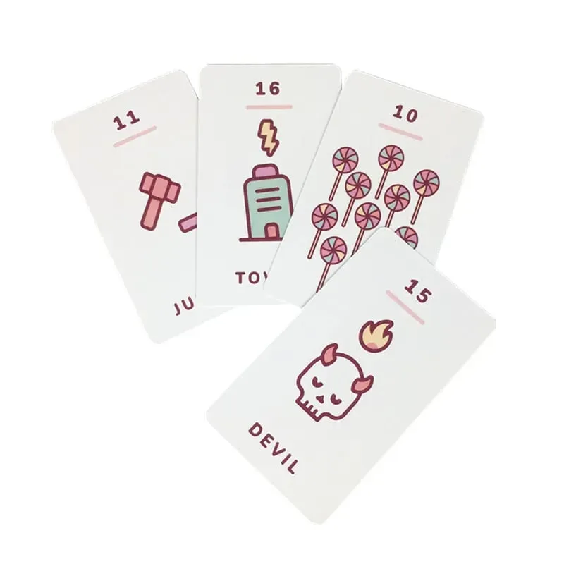 Kawaii Tarot Cards Mystical Guidance Divination Entertainment Partys Board Game Supports Wholesale 78