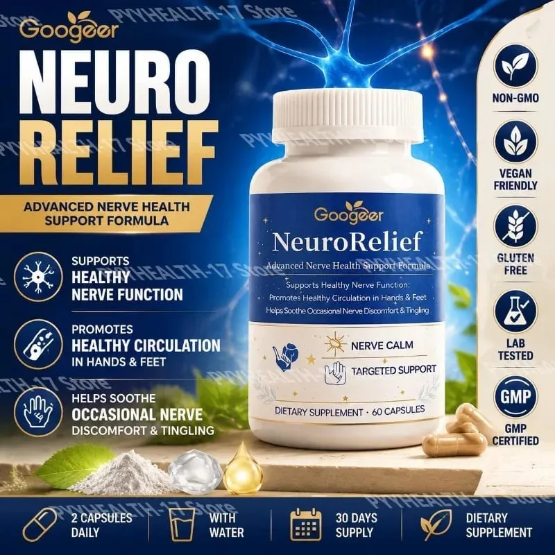 Googeer NeuroRelief Advanced Nerve Health Capsules Daily Support for Nervous System Wellness & Healthy Circulation 60 Capsules
