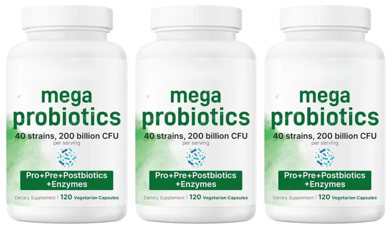 Probiotics Capsules 200 Billion CFU with Prebiotics Dietary Supplement for Men and Women 40 Mega Probiotics Strains 120 Count