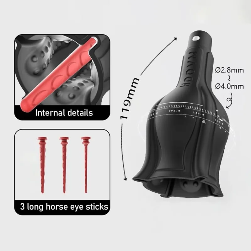 Male Masturbator Vibrator Glans Trainer Urethral Dilator Penis Massage Horse Eye Stick Stimulator Sex Toys for Men