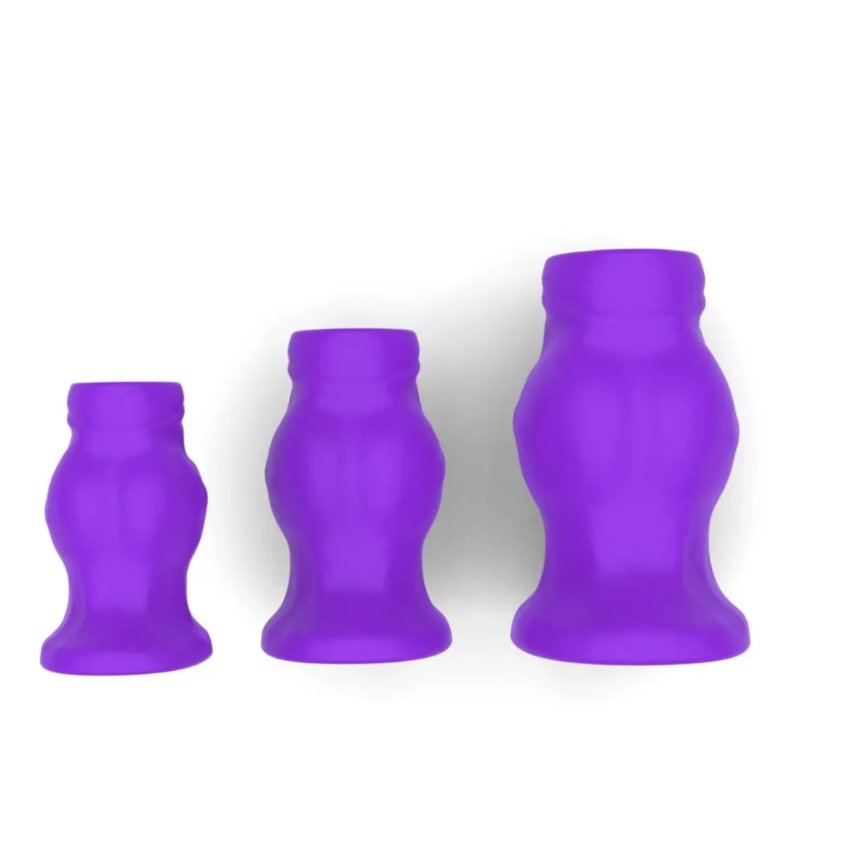 Morbido Silicone Hollow Anal Plug Tunnel Butt Plug Usura quotidiana Base svasata Clistere Dilatatore Anal Trainer Giocattolo del sesso per uomini Donne S/M/L