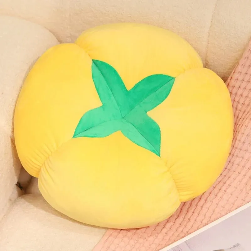 卡哇伊仿真蔬菜水果毛絨靠墊柿子香菇番茄軟裝飾枕頭臥室沙發禮物 — image 9