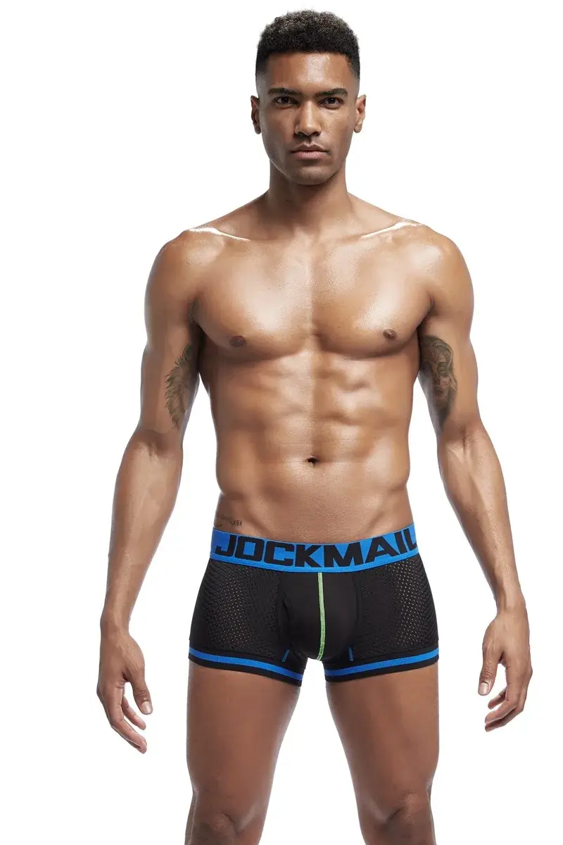 Jockmail Nam Boxer Lưới Quần Lót Thoáng Khí Mềm Mại Thoải Mái Thoải Mái Quần Short Thể Thao Trưởng Thành Người Quần Lót Quần Áo Quần Lót
