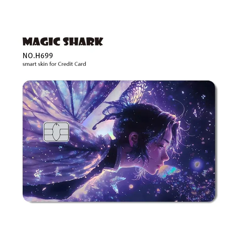 Magic Shark 2026 New Hot Demon Slayers Anime Shinny Holographic Laser Skin Cover Sticker Film for Debit Credit Bank Card