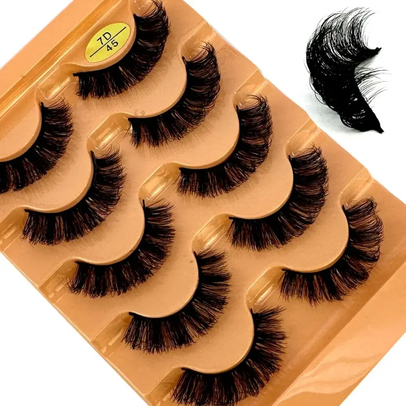 Fluffy Lashes Mink False EyelashesThick Cat Eye Makeup Long Natural Volume 3d Eyelashes Extension Wholesale Mink Eyelashes