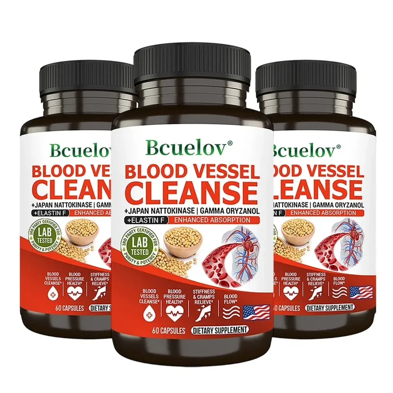Nattokinase Capsules - Supports Heart and Circulatory Health Helps Maintain Daily Health Vegan and Gluten-Free