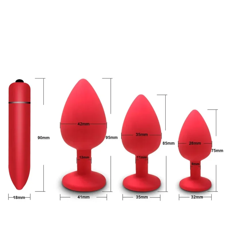 4 pçs silicone macio anal plug mini erótico bala vibrador butt plug brinquedo sexual para homens mulheres gay casais anal estimulador de próstata