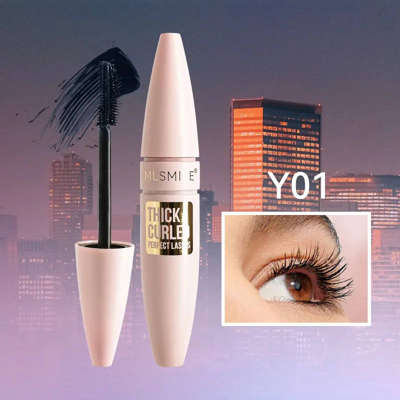 Färgglad Mascara Thick Curl Vattentät Naturlig Ögonfrans Förlänger Långvarig Snabbtorkande Blå Brun Svart Mascara ögonmakeup