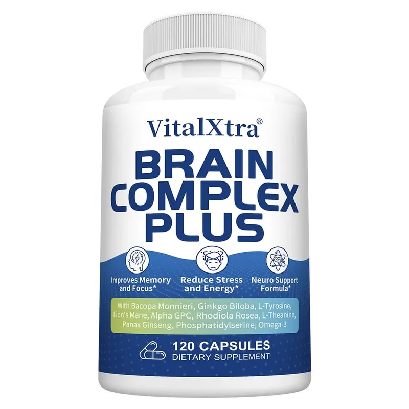 Brain Supplements for Memory and Focus with Bacopa Monnieri Lion's Mane Ginkgo Biloba Mental Clarity & Cognitive Support