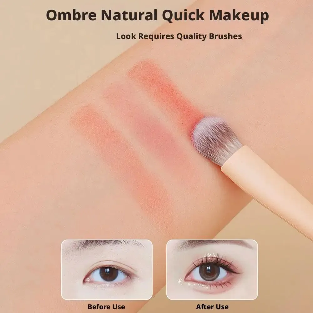 NEW Makeup Powder Brush with Eye Shadow Brush Brushes 4 in-1 All-in-One Magnetic Interlocking Powder Blush Brush Makeup Tools