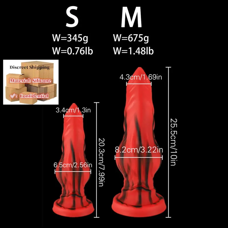 Huge Silicone Fantasy Animal Dildo Anal Plug Prostate Sex For Men Women Big Knot Dog Dildo Suction Cup Butt Plug Cock Sex Toys18