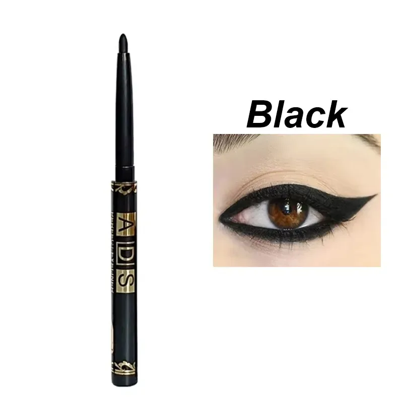 Automatic Gel Eyeliner Pencil Waterproof Long Lasting Black Eye Liner Twist-Up No Sharpening Easy Glide Makeup for Women