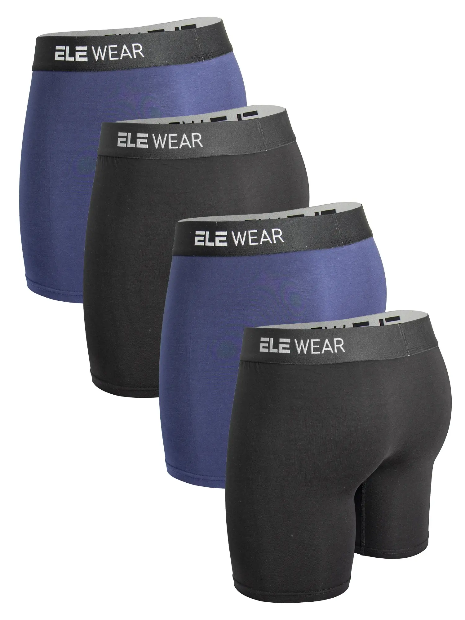 Bamboo 4pcs Men's Underwear Boxer Briefs For Men, Moisture-Wicking Long Sports Underwear — image 4
