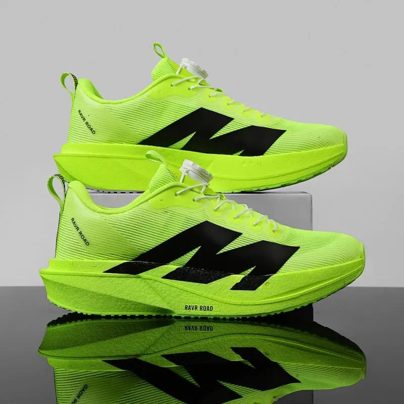 Men's Running Shoes Rotating Buckle Jogging Foam Carbon Plate Cushioning Women's Training Shoes Sneakers