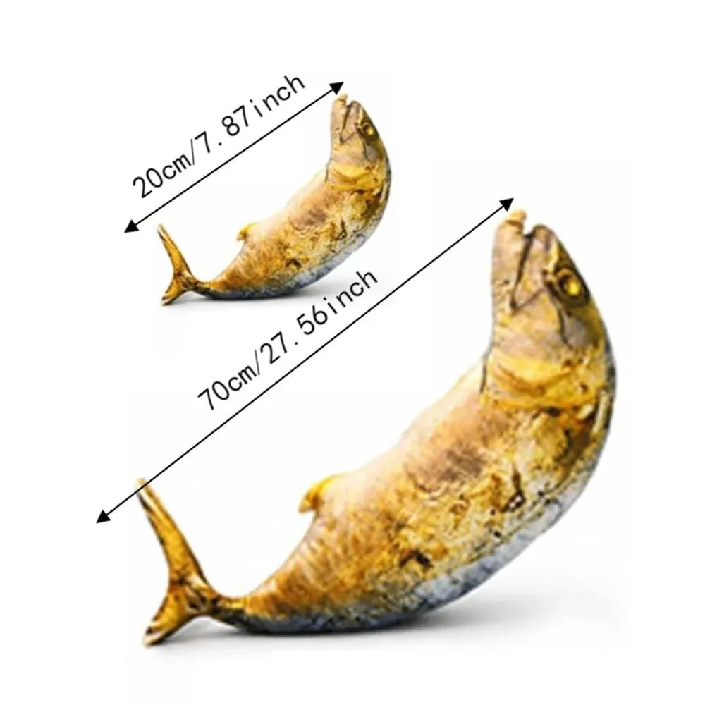 Gifts Realistic Mackerel Plush Pillow Plush Soft Stuffed Mackerel-shaped Cat Toy Fish Plush Toy Home Decor
