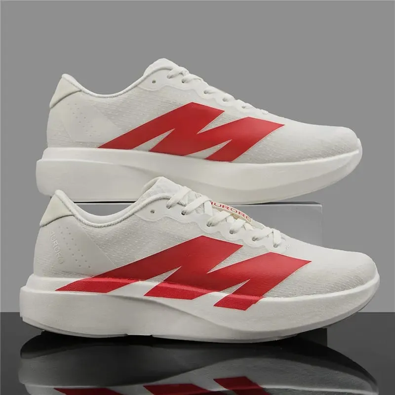 Men Carbon Plate Running Shoes Breathable Mesh Women Athletic Sneakers Cushion Sport Trainers Outdoor Marathon Jogging Footwear