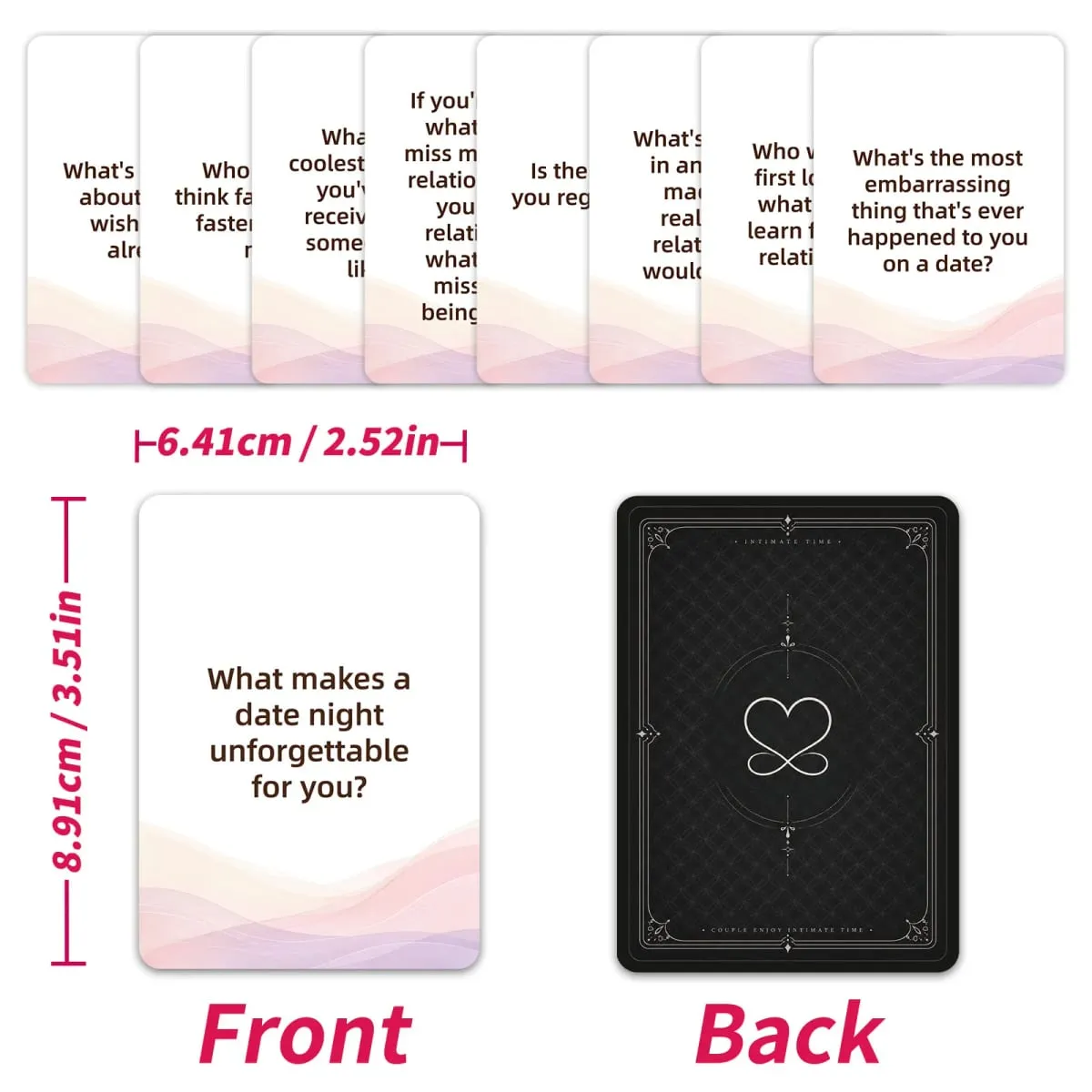 50Pcs Couple Interactive Question Cards Fun Intimate Conversation Cards Relationship Bonding Game Cards for Lovers — image 6