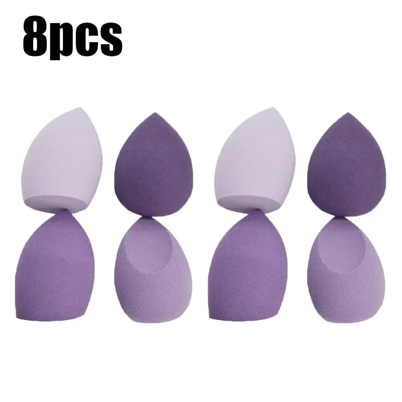 4/8/16pcs Cosmetic Puff Set Beauty Egg Wet And Dry Dual-Use Egg Makeup Foundation Sponge Air Cushion Puff Soft Makeup Tools