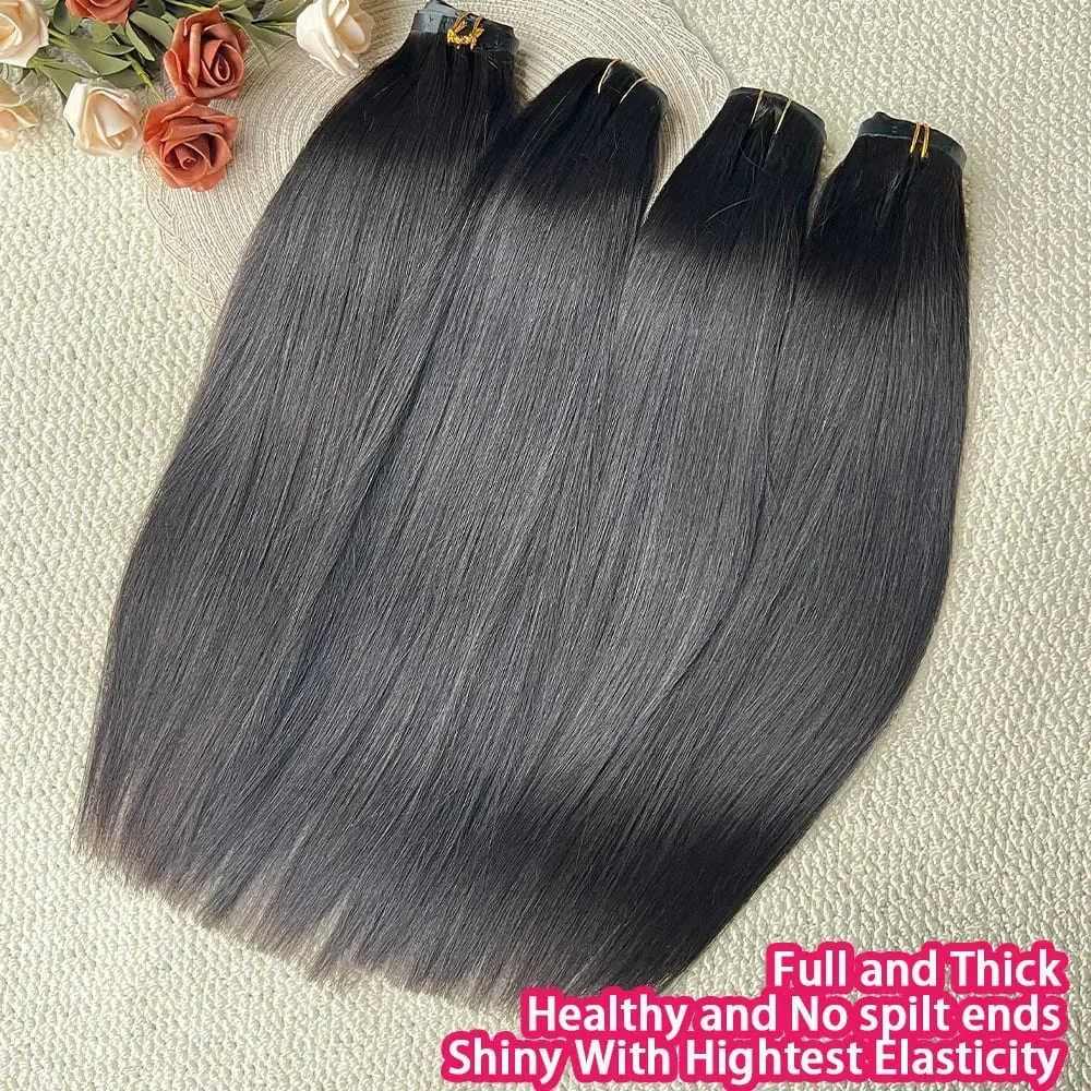 Straight Clip In Hair Extension Human Hair 100g/Set Straight Clip In Extension Full Head Vietnamese Clip Hair Extension for Wome
