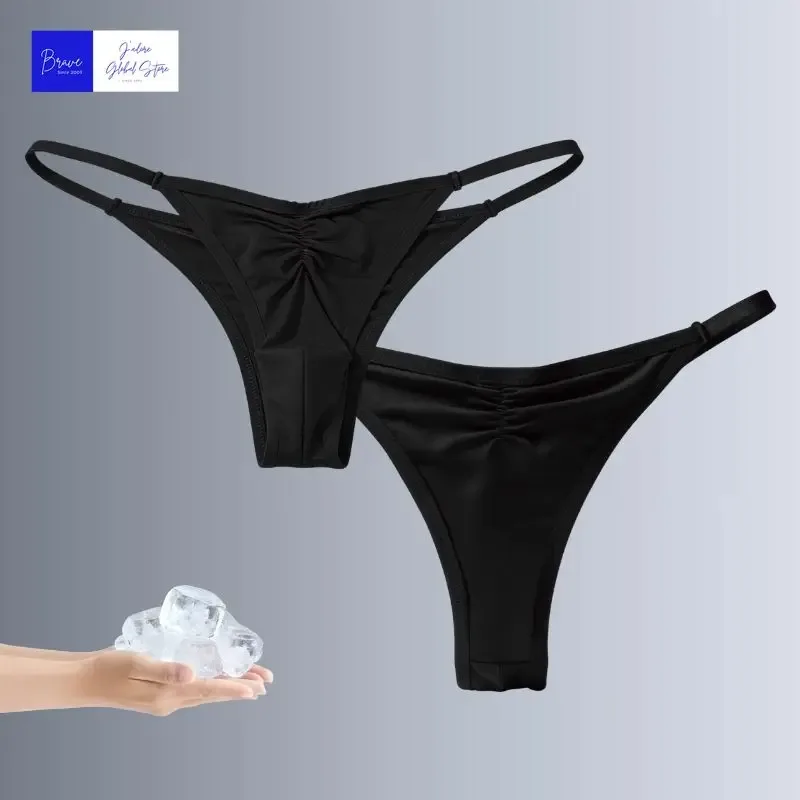 Pánská ledová hedvábná tanga kalhotky velikosti US Sexy G-String prodyšné bezešvé tričko se zády Sportovní fitness spodní prádlo Velké velikosti — image 8