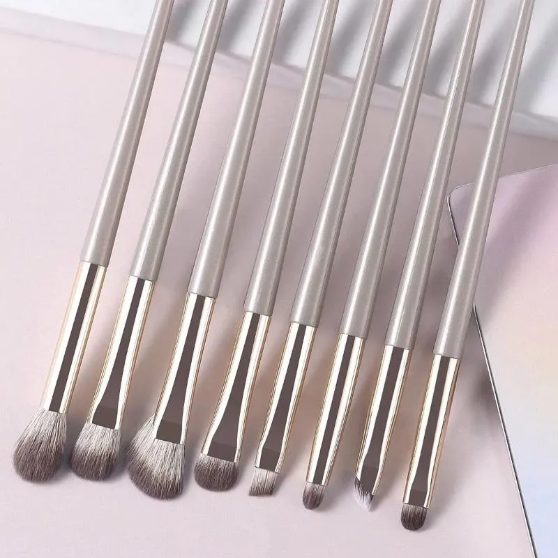 8pcs Eye Makeup Brushes Set Detail Eyeshadow Brush Makeup Brush Ultra Soft Eyeshadow Eyeliner Makeup Tool