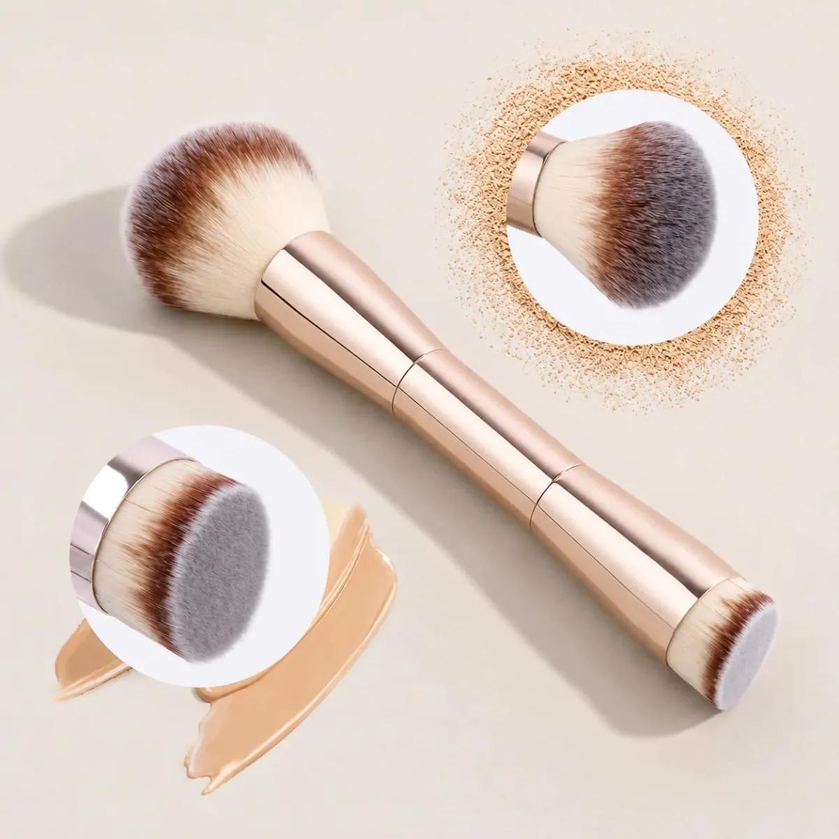 20-Piece Professional Makeup Brushes Set Metal Handle Wand With Velvet Pouch Soft Foundation Powder Blush Eyeshadow Eyebrow B