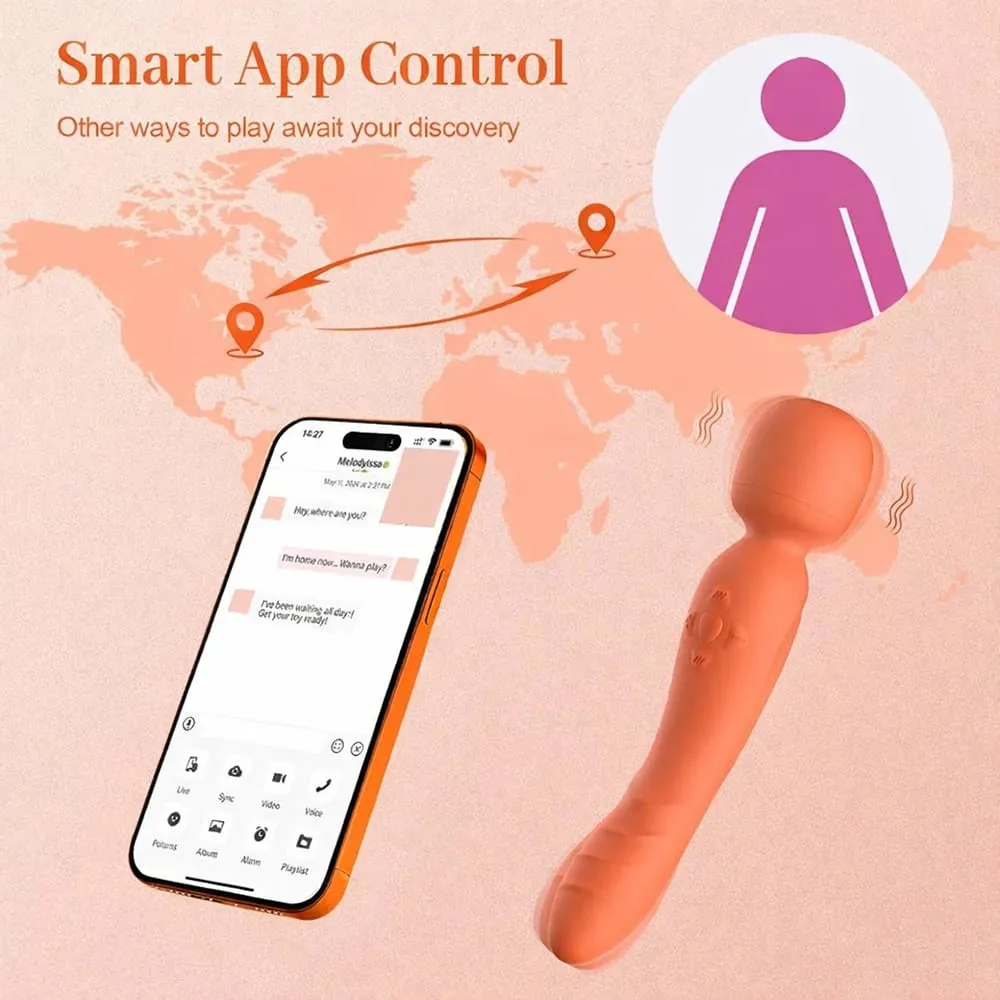 Vibrador varinha mágica av remoto sem fio, aplicativo inteligente, poderoso estimulador de clitóris e ponto g, brinquedo sexual feminino, recarregável por usb, à prova d'água para adultos — image 4