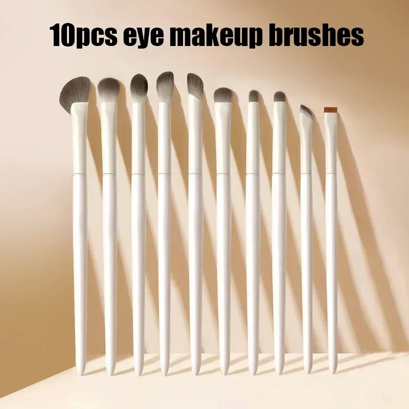 5/6/8/10pcs Natural Eye Makeup Brushes Set Detail Eyeshadow Contouring Brush Ultra Soft Blending Eyeliner Brow Brush Makeup Tool