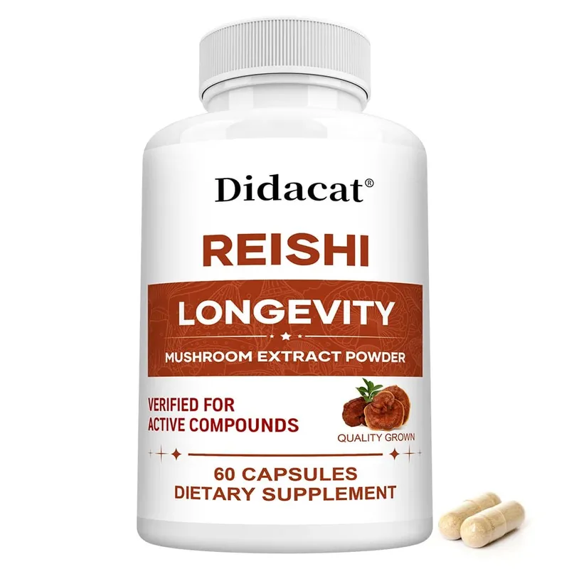 Reishi Extract Mushroom Supplements - Helps Boost The Immune System Supports Heart Health and Improved Sleep and Relaxation